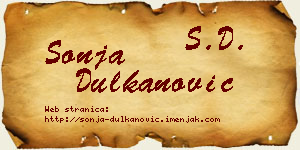 Sonja Dulkanović vizit kartica